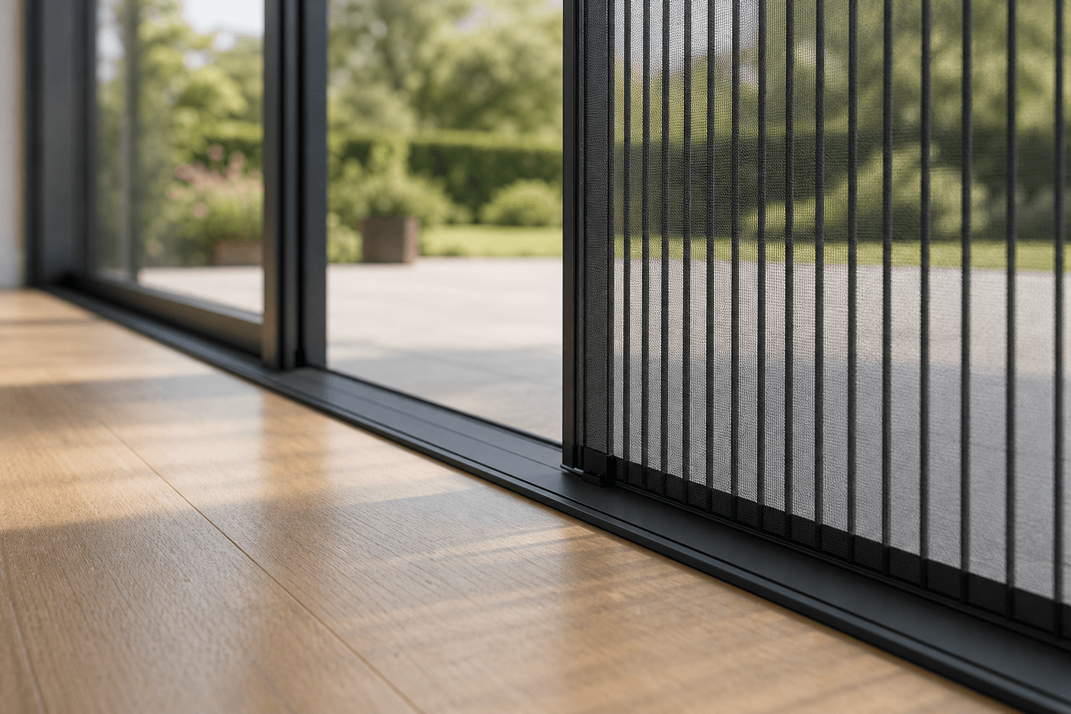 Close-up van de vlakke onderrail over de volle breedte