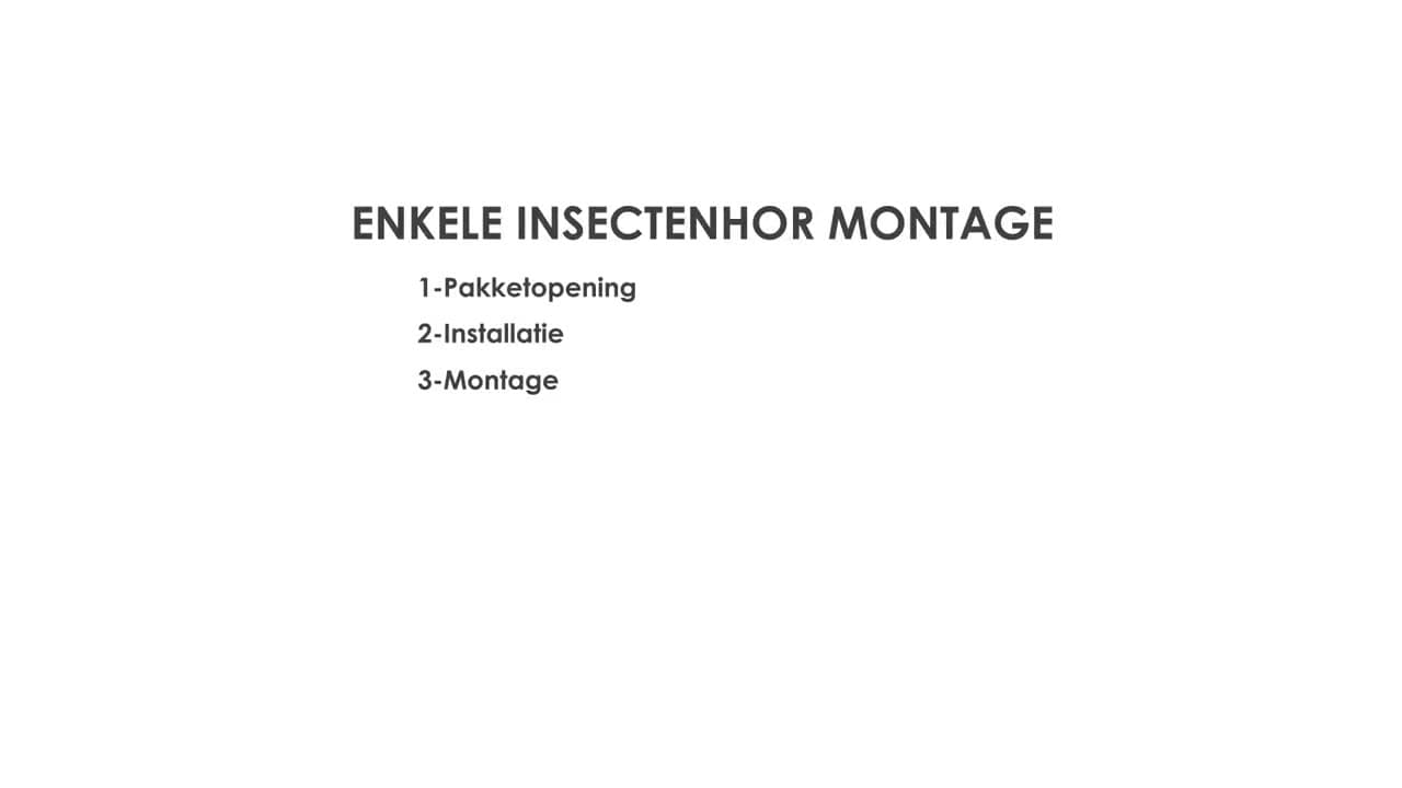 Montage raamhor